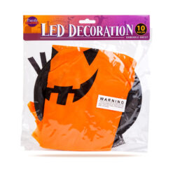 Halloween-i LED dekor - szellem - sárga - 10 színes LED - akasztható - 2 x 2032 - 75 x 35 cm - Image 3