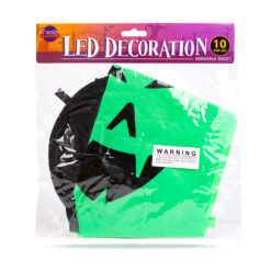 Halloween-i LED dekor - szellem - zöld - 10 színes LED - akasztható - 2 x 2032 - 75 x 35 cm - Image 3