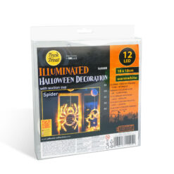 Halloween-i világító dekoráció - pók - tapadókorongos - 12 LED - 20 x 18,5 cm - 3 x AAA - Image 2