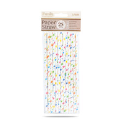 Papír szívószál - party - 197 x 6 mm - 25 db / csomag - Image 3