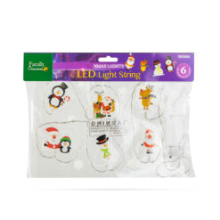 Karácsonyi LED-es fényfüzér - gél ablakmatrica - 6 LED - 2 x AA - Image 3