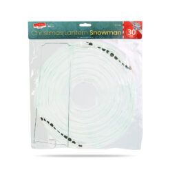 Karácsonyi lampion - hóember - papír - 30 cm - Image 3