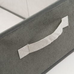 Szövet tárolódoboz - 38,5 x 24 x 16,5 cm - szürke - Image 3