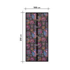 Szúnyogháló függöny ajtóra - mágneses - 100 x 210 cm - baglyos - Image 4