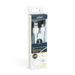 Adatkábel - Type-C / USB-A - fehér - 1 m - 2.4A - 12 W - Image 4