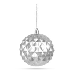 Karácsonyfadísz szett - gömbdísz - ezüst - 6 db / csomag - Image 4