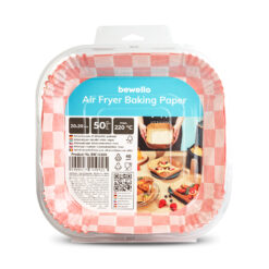 Air fryer sütőpapír - olaj nélküli sütőhöz - kockás, négyzet - 20 cm - 50 db / csomag - Image 4