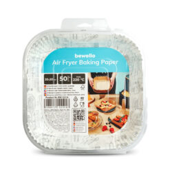 Air fryer sütőpapír - olaj nélküli sütőhöz - mintás, négyzet - 20 cm - 50 db / csomag - Image 4