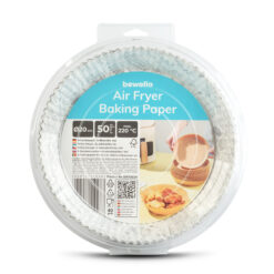 Air fryer sütőpapír - olaj nélküli sütőhöz - mintás, kör - 20 cm - 50 db / csomag - Image 4