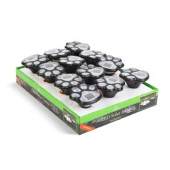 LED-es szolár lámpa - kutya lábnyom, leszúrható - műanyag - fekete - Image 4