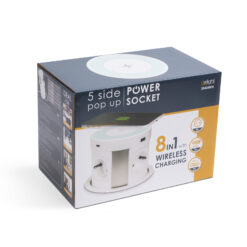 Rejtett elosztó - 4-es + vezeték nélküli töltés + 2xUSB + 2xType-C - fehér - Image 4