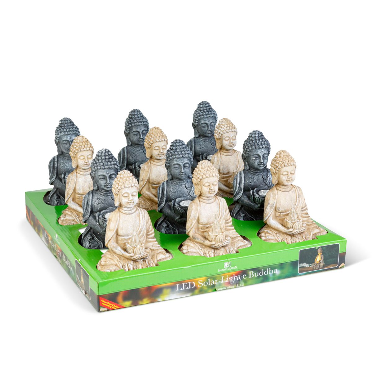 Szolár Buddha - 1 LED - 12,5 x 8,5 x 19 cm - 2 féle - Image 6
